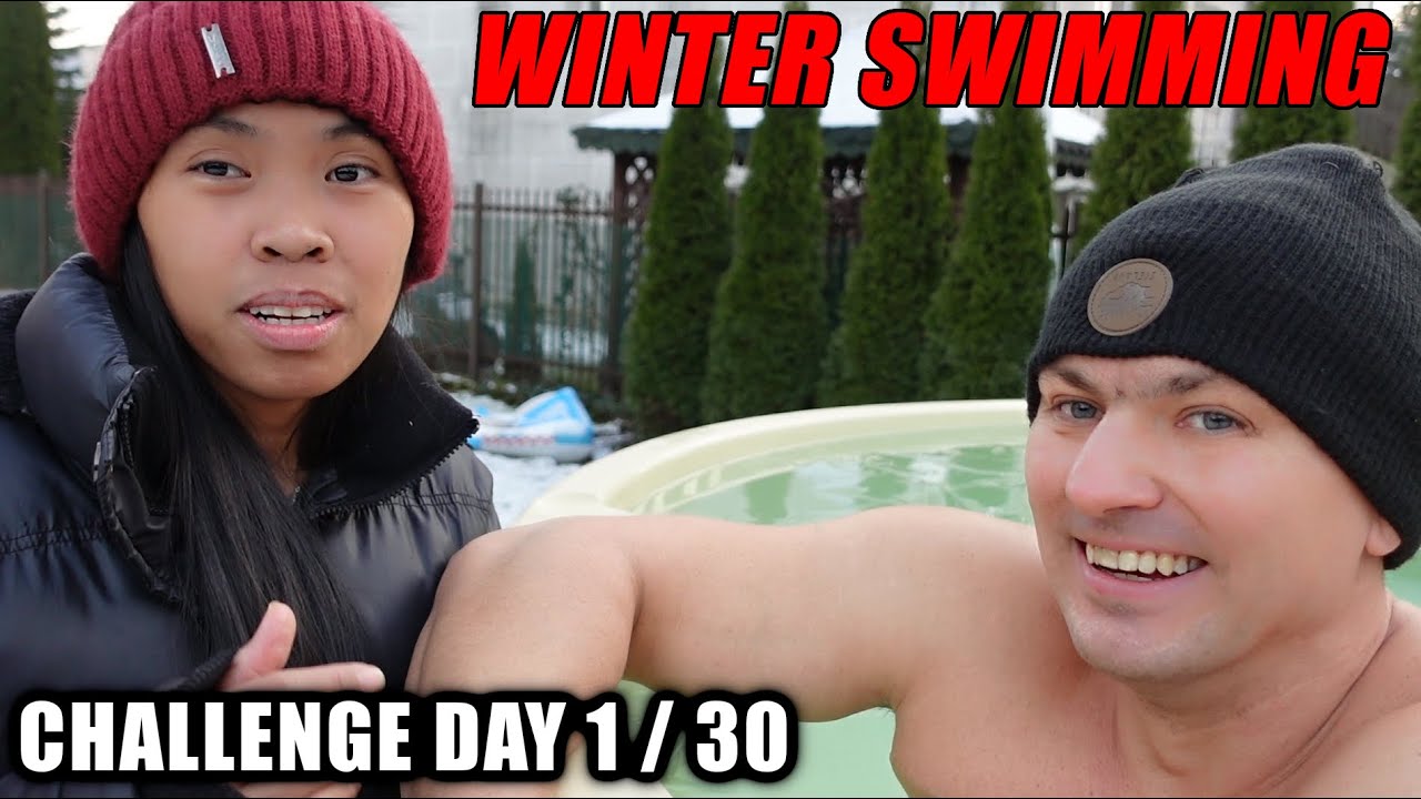 FIRST WINTER SWIMMING in 2022 - Challenge Day 1 | DefendoGym & Dudkowski de Familia