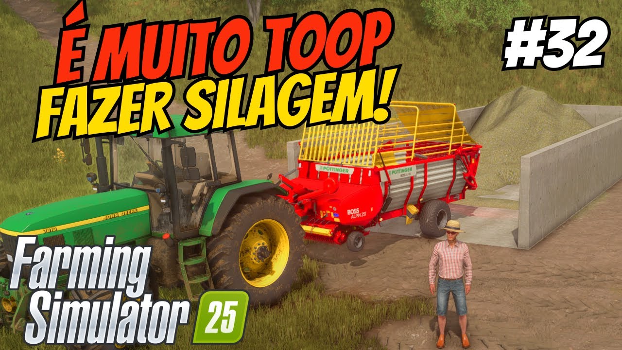 MINHA PRIMEIRA VEZ FAZENDO SILAGEM no Farming Simulator 25! Locuragens Rurais #32