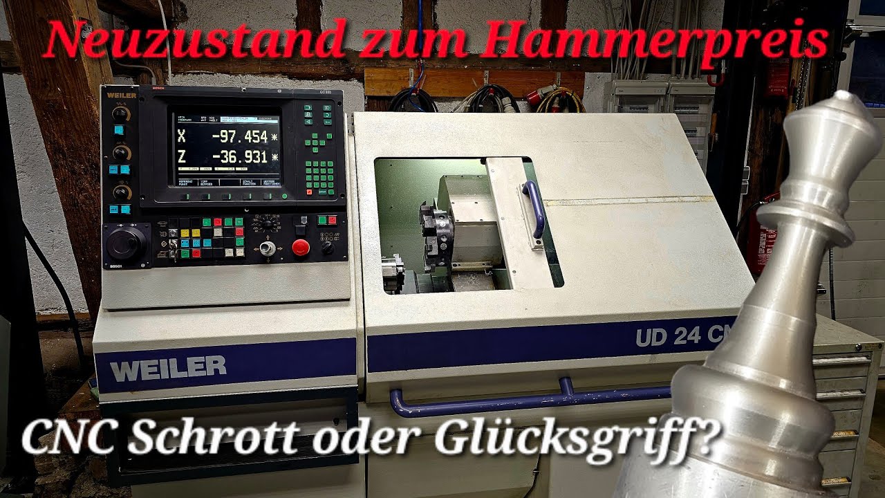 Neuzustand für kleines Geld?CNC-Drehmaschine aus Berufsschule wiederbelebt / Weiler ud 24 cnc 
