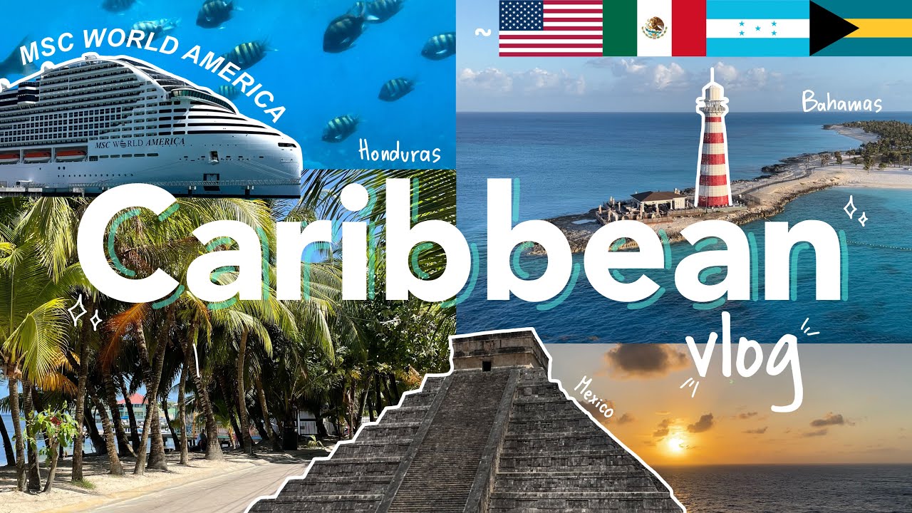 CARIBBEAN CRUISE VLOG 🗺️🏝️| USA, Mexico, Honduras, Bahamas - MSC World America, 8 days
