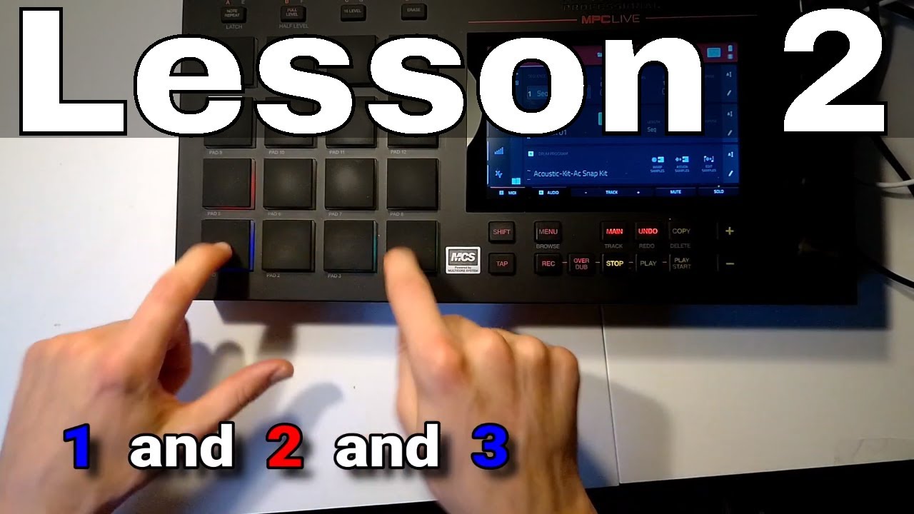Akai Mpc Live Finger Drumming Tutorial - Lesson 2