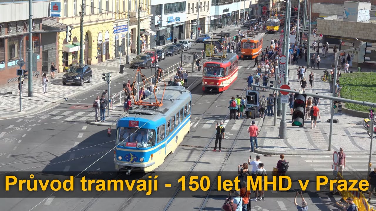 150 let MHD v Praze - průvod historických a muzejních tramvají, 21.9.2025
