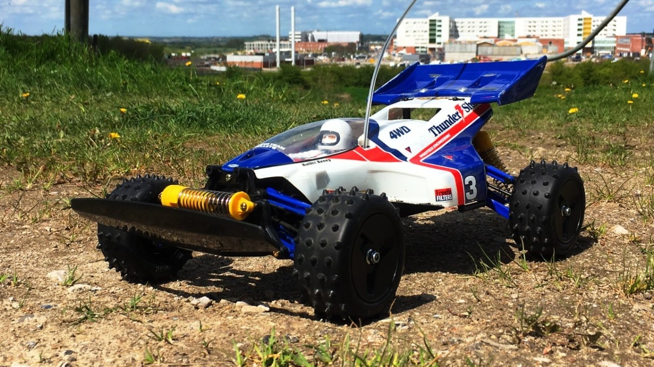 Tamiya Thunder Shot 4WD 1/10 Buggy: Spring Time Run! Thunder from the 1980s!