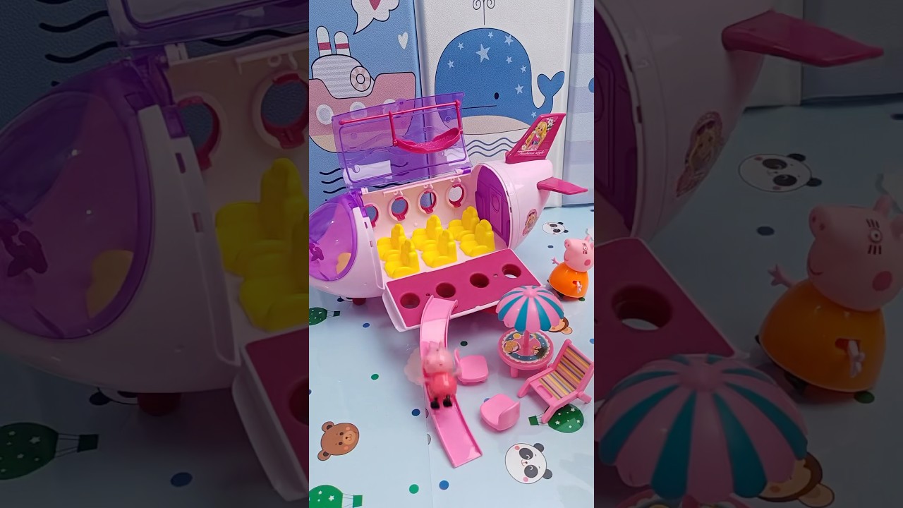 Satisfying with Unboxing & Review Peppa Pig Slide Plane Toy ASMR Part 2 #asmr #toys #peppapig