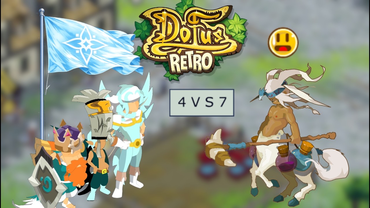 [Dofus Retro Boune] Un bon 4 Vs 7 avec les Mecs d'Olympus, ils sont trop fooooort 😲