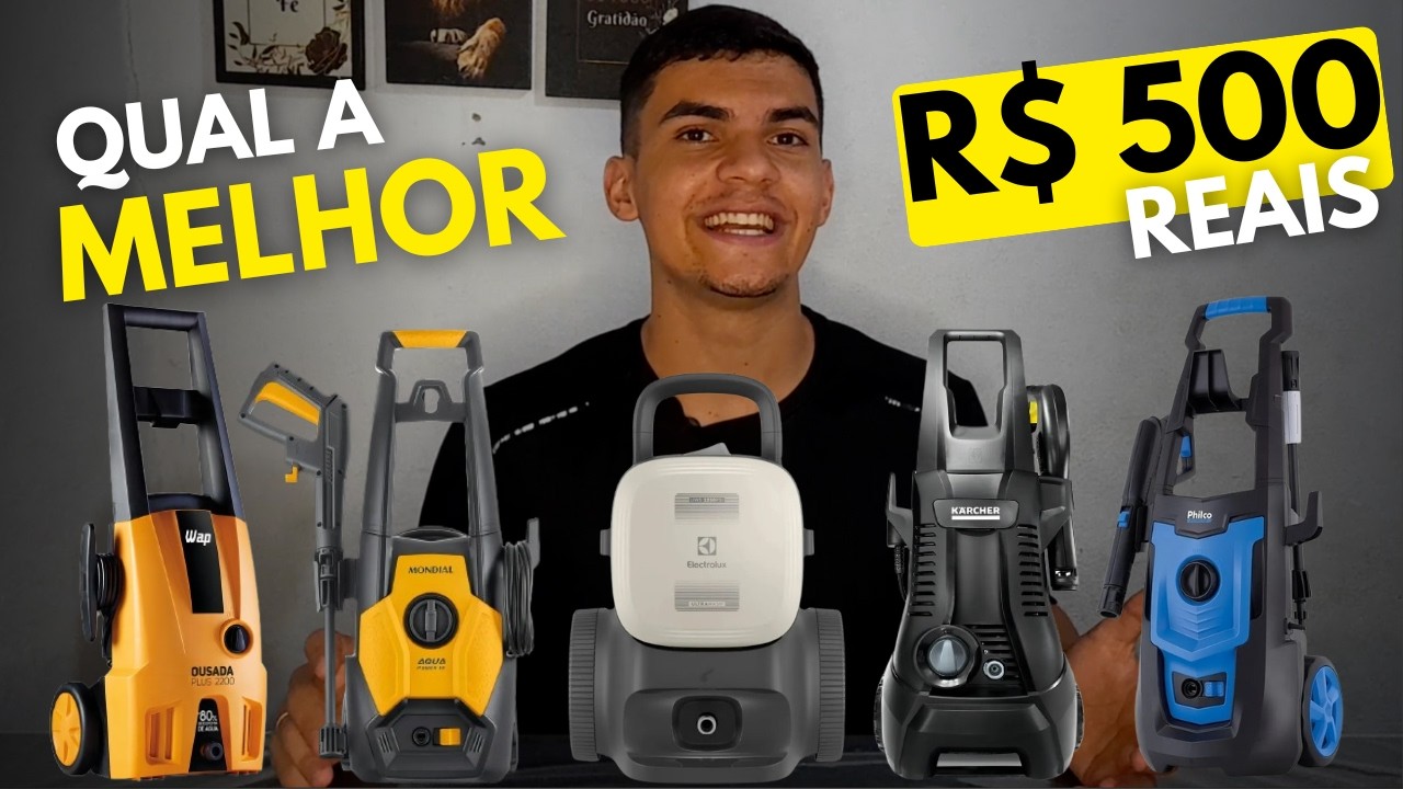 TOP 5 MELHORES Lavadoras de Alta Pressão até R$500 CUSTO-BENEFÍCIO de 2025!!! (Uso DOMÉSTICO)