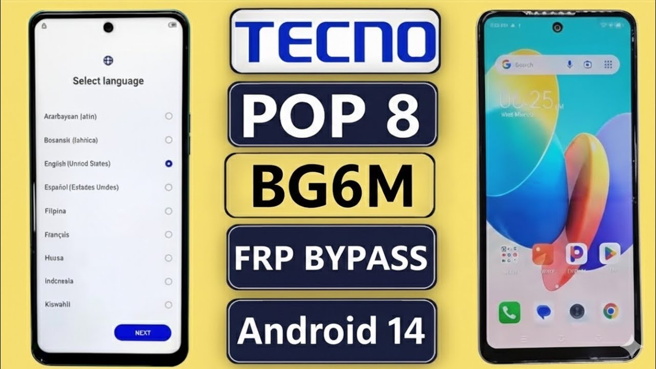 Tecno Pop 8 frp bypass | tecno BG6m | Android 14 | bypass without pc 2026 |