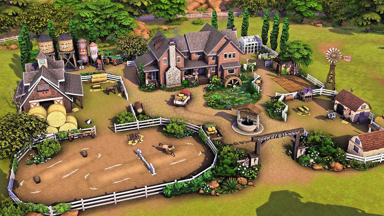 Ultimate Family Farm and Horse Ranch | The Sims 4 Horse Ranch Speed Build
