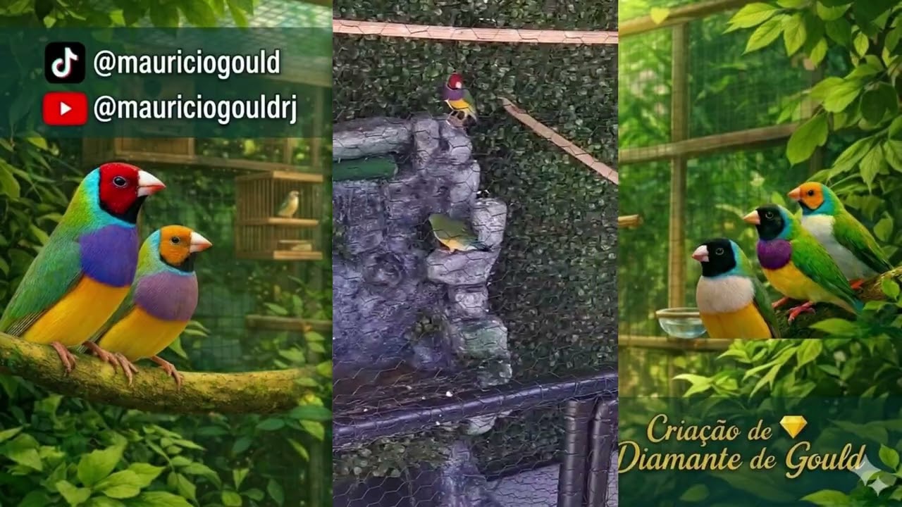 O começo do viveiro de Diamante de Gould 🐦