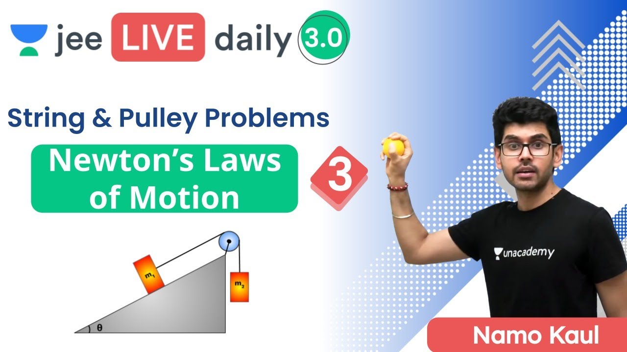JEE: Newton’s Laws of Motion L3 | String & Pulley Problems | Unacademy JEE | JEE Physics | Namo Kaul