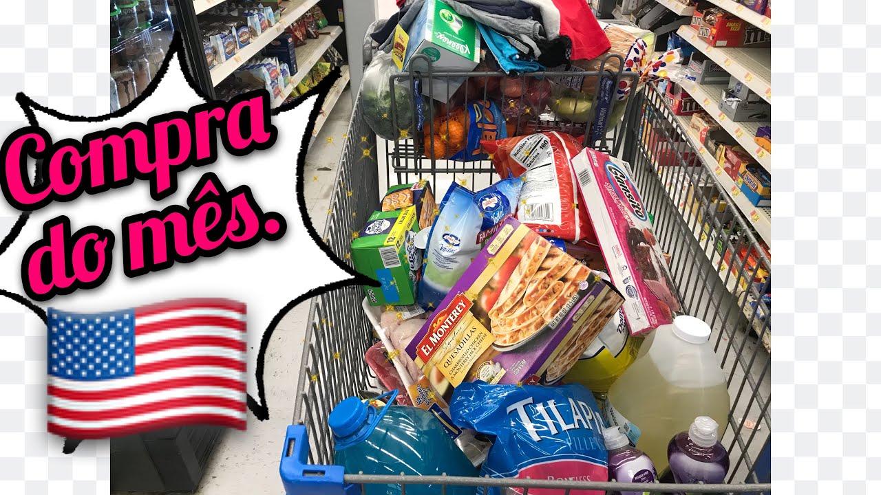 COMPRA DO MÊS,PARA UMA FAMILIA DE 5 NOS USA 🇺🇸