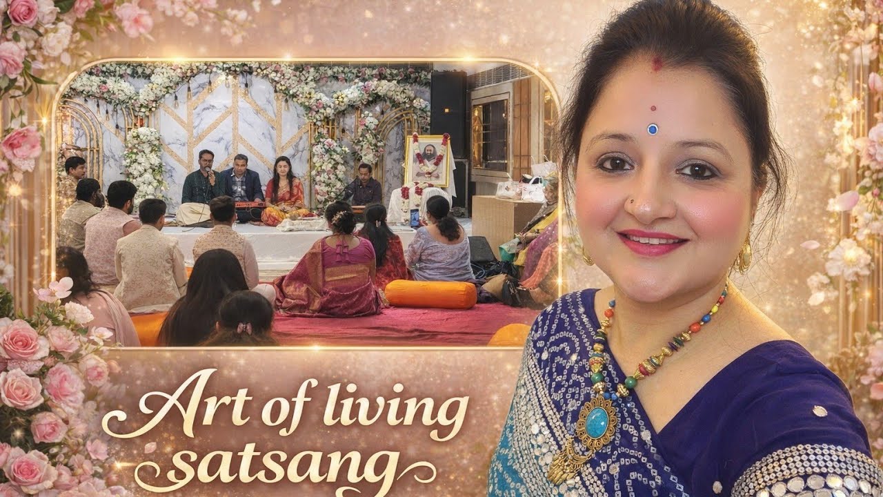 Shaddi ka pehla function...Art of living satsang ...#artofliving #satsang 