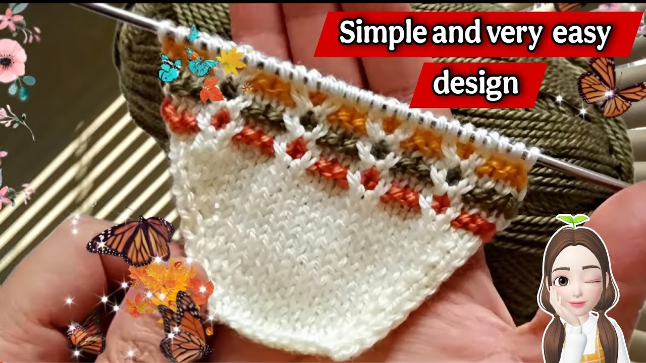 Multi colour Knitting Fancy Shoe design in hindi/urdu 💓 | Knitting socks easy to knit !