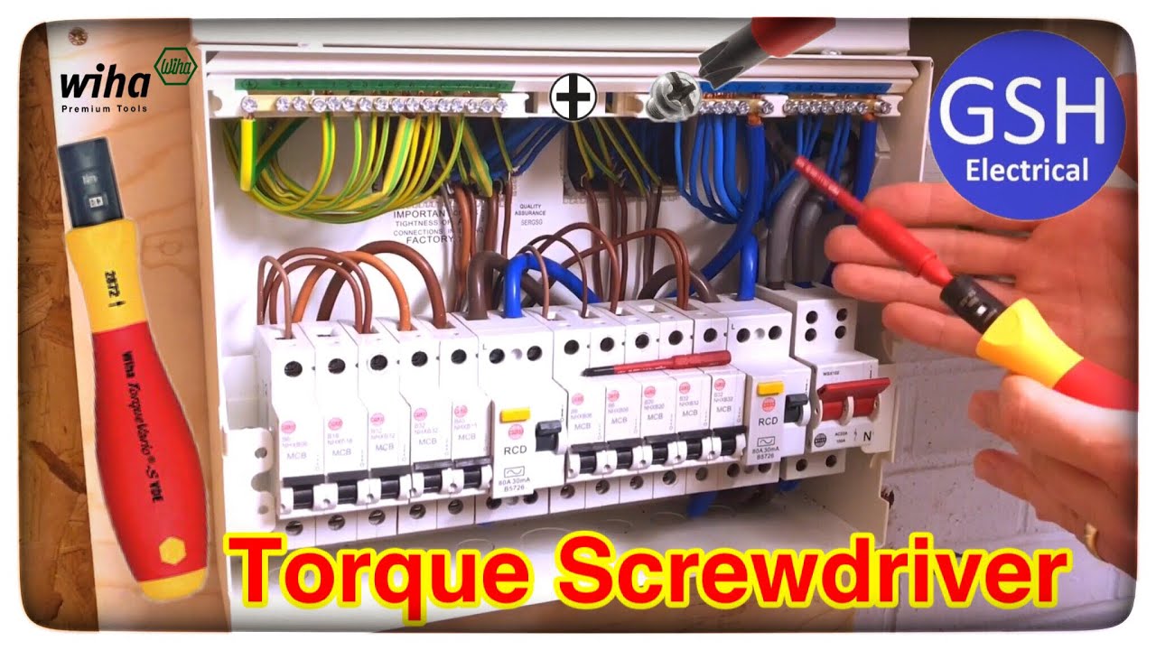 How to Set Up and Use a Torque Screwdriver for all the Connections in a Consumer Unit (Fuse Box)