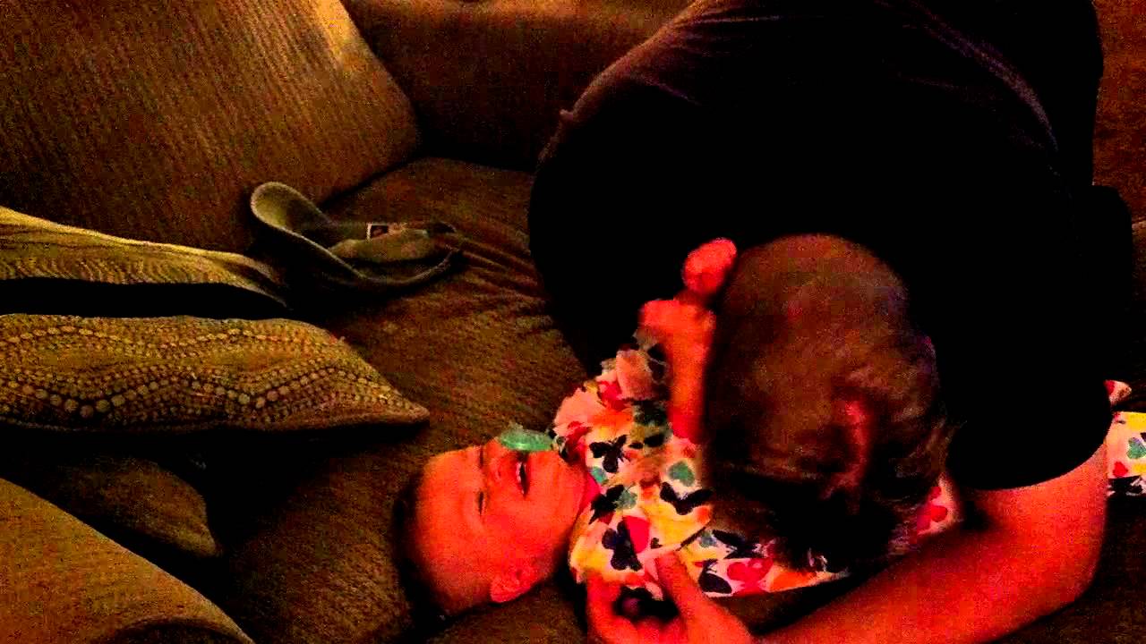 Daddy's giggly kisses