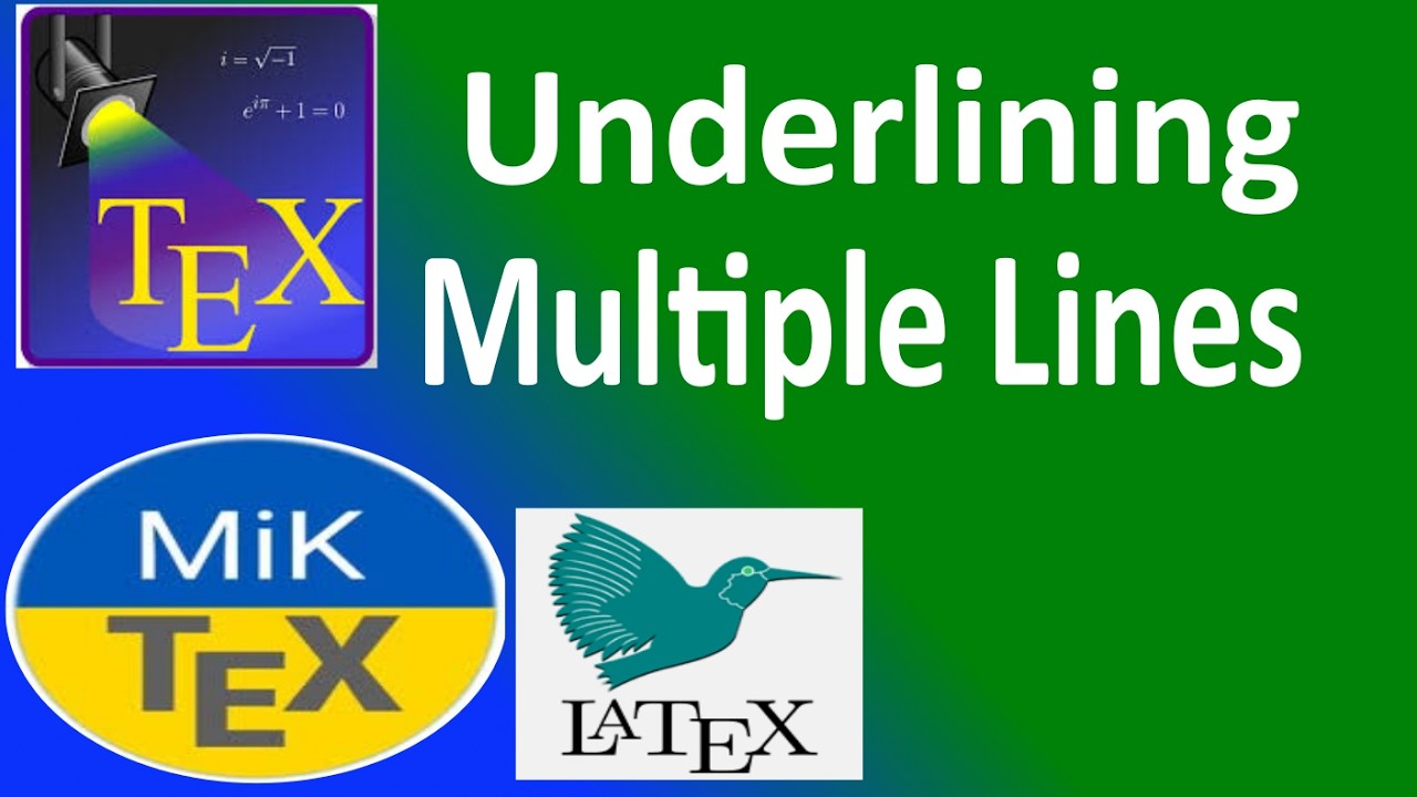 Underlining text on multiple lines in Latex