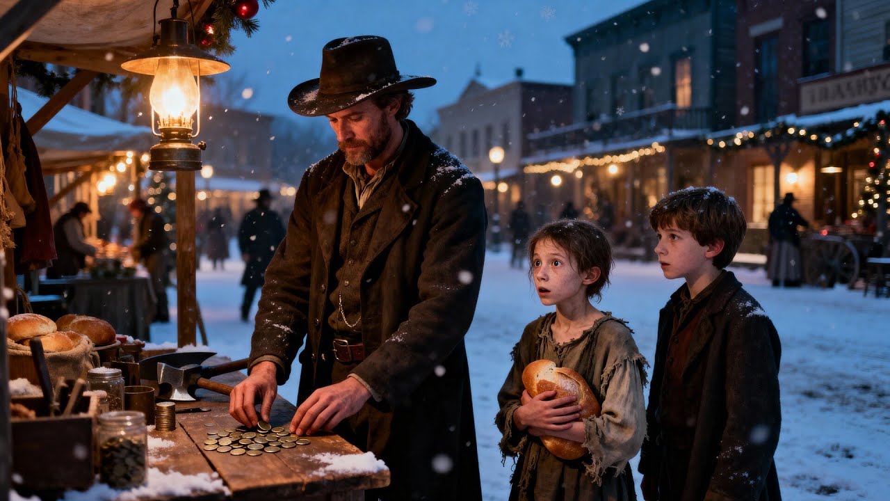 Christmas Market, Orphan Girl Stole Bread — Single Father Paid, Then Took Her and Her Sister Home