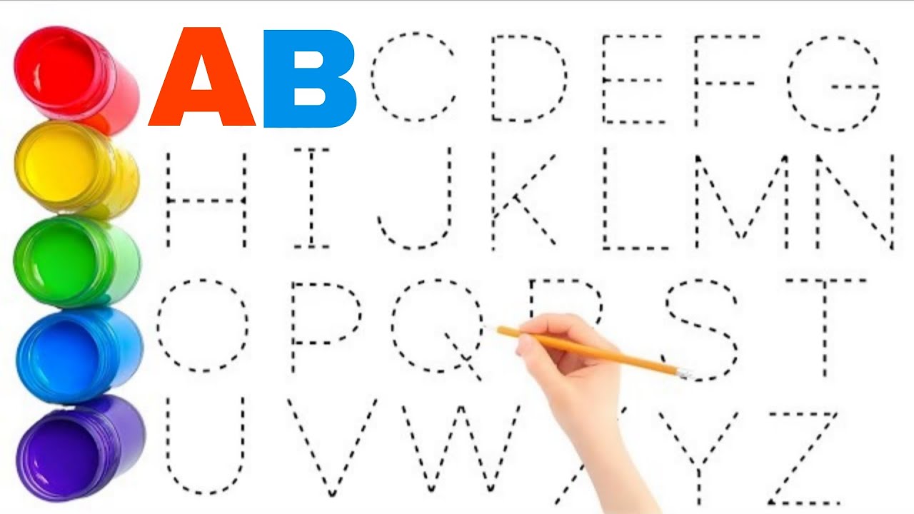 Abcdefghijklmnopqrstuvwxyz larning, drawing and colouring // alfabet drawing // 1234 number 
