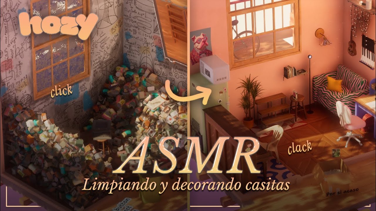 ASMR ✧ ¿Nos relajamos limpiando y decorando habitaciones? 🧼 Hozy (Playtest) [susurrado]