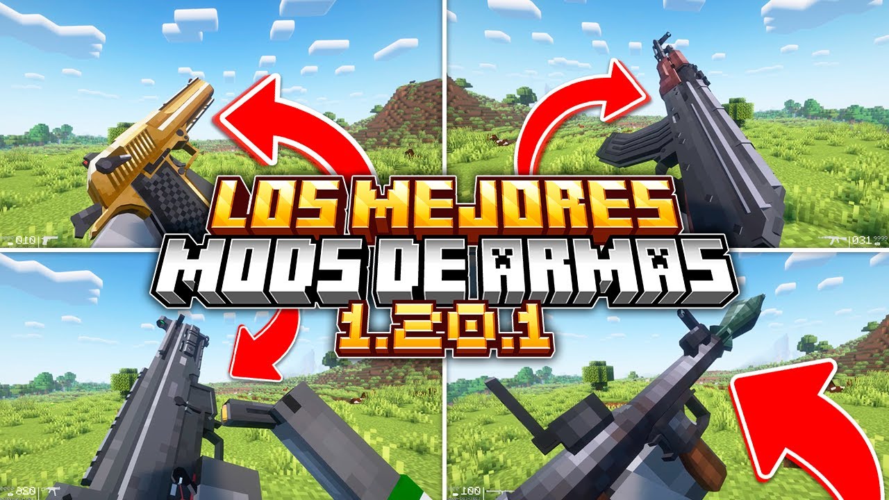 Los MEJORES 5 MODS De ARMAS Para MINECRAFT 1.20.1 (FORGE & FABRIC)