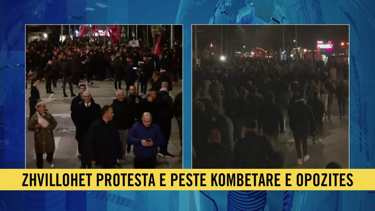 Protestuesit drejt selise se Partise Socialiste! Policia merr masa per mbrojtjen e godines!
