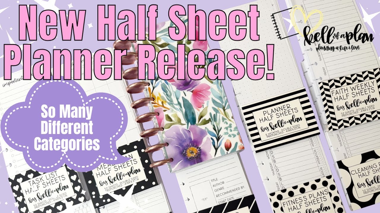 New Half Sheet Planner Release | Kellofaplan | Flip Through & Setup