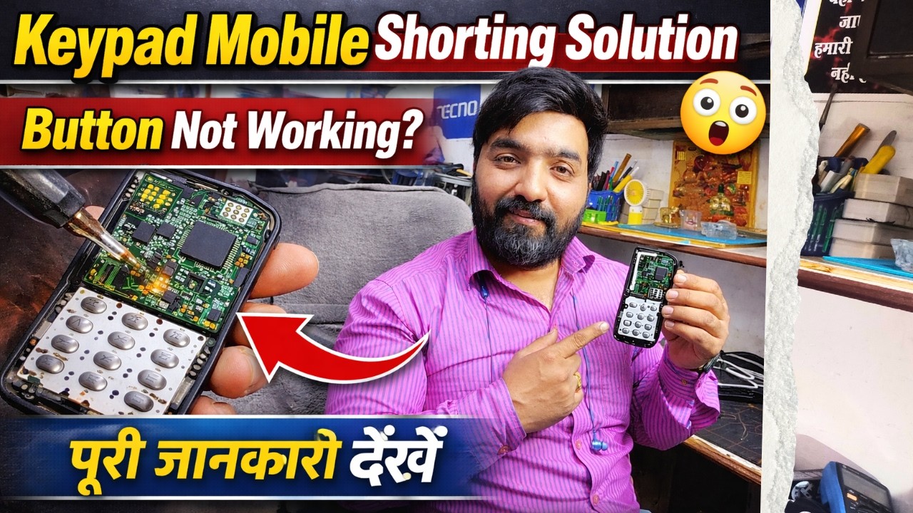 1️⃣ Keypad Mobile Button Not Working? 😱 Shorting Remove Full Solution | Mobile Repairing