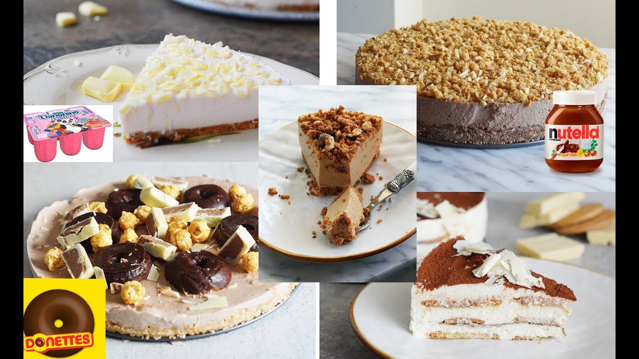 5 RECETAS DE TARTAS FRIAS SIN HORNO fáciles y deliciosas  | Las María Cocinillas