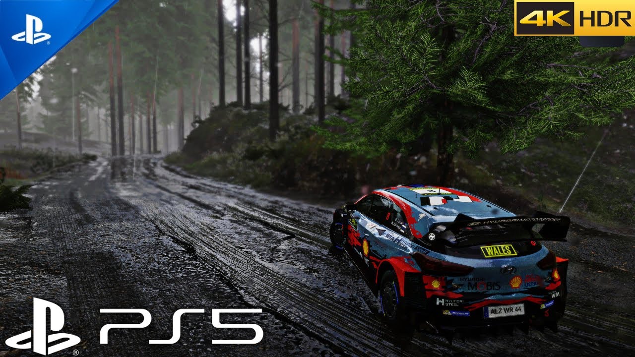 (PS5) HYUNDAI i20 - WRC 9 NEXT GEN RAIN REALISTIC GRAPHICS | WALES RALLY GAMEPLAY(4K HDR 60fps)