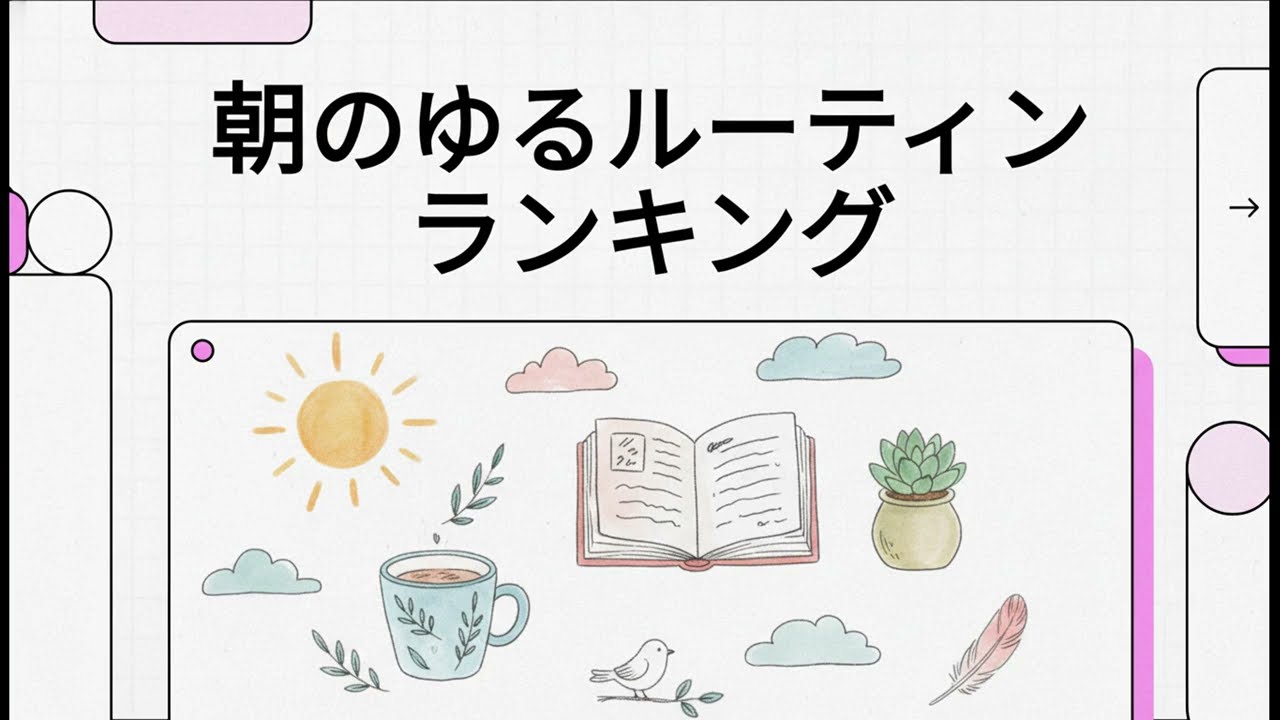 【朝の決断をゼロにする】AIが選ぶ「心を守るゆるルーティン」TOP3。頑張らない人ほど一日がうまくいく理由 #比較 #ランキング #AI