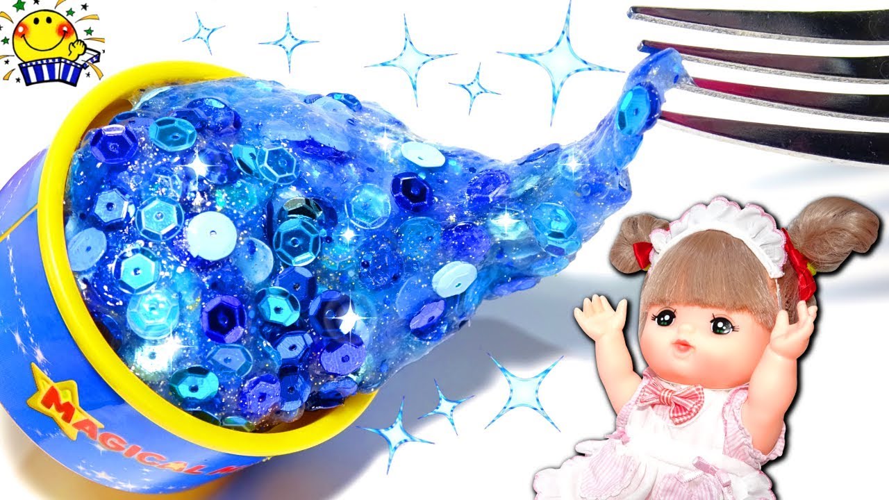 メルちゃんとキラキラアイスを作ってみよう❄️スライムのアイス料理屋さんでチャレンジ！★