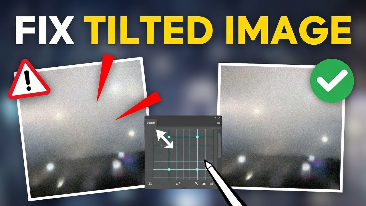 How to Align an Image in Perspective Crop Tool (Photoshop Tutorial)