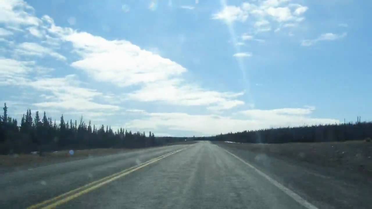 DriveLapse.  Time lapse photography of a drive on the Alaska Highway. Yukon Territory, Canada.
