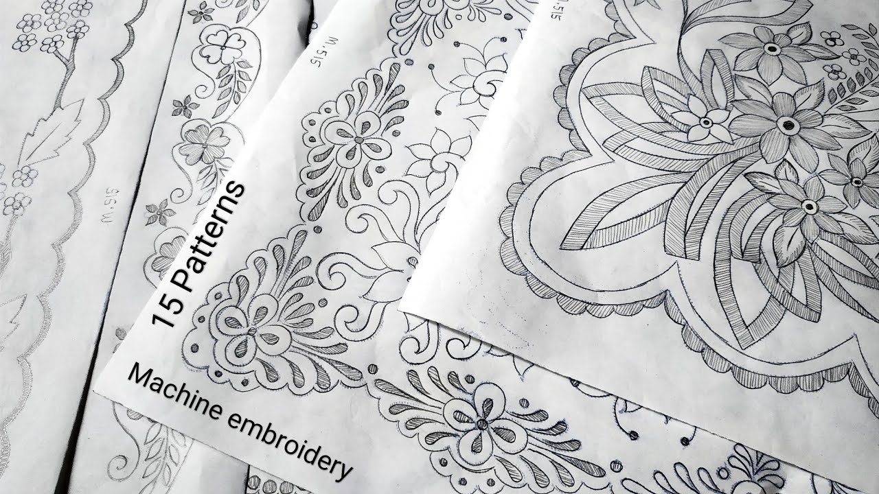 15 Pattern Embroidery Design Borderline | Machine Embroidery