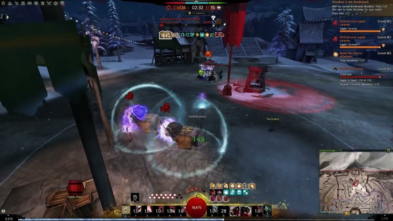 GW2 WvW [Kiwi] Thief farming [SIN] for extra bags 길드워2 키위 전장