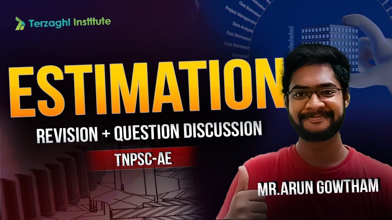 ESTIMATION AND QUANTITY SURVEYING | TNPSC AE 2023 | Government Job | Civil Engineering
