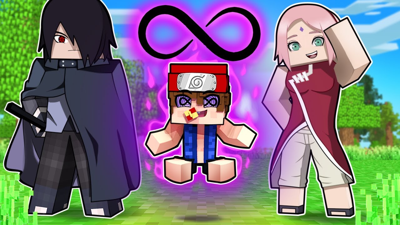 O FILHO de SASUKE e SAKURA CONSEGUIU o RINNEGAN INFINITO no NARUTO Minecraft