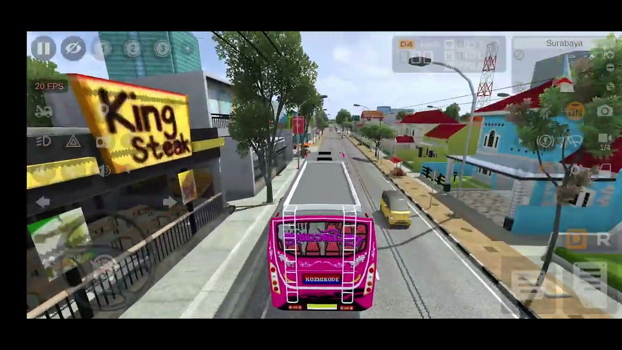 Pink colour bussed gameing #realtruckdriving #truckdriver #bussid #oiltankertruckdriving #gameing 