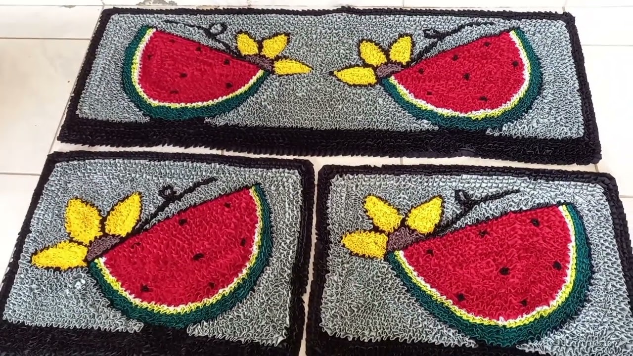Tapetes de frufru de cozinha Jogos variados com 3 peças #tapetefrufru #empreendernoartesanato 