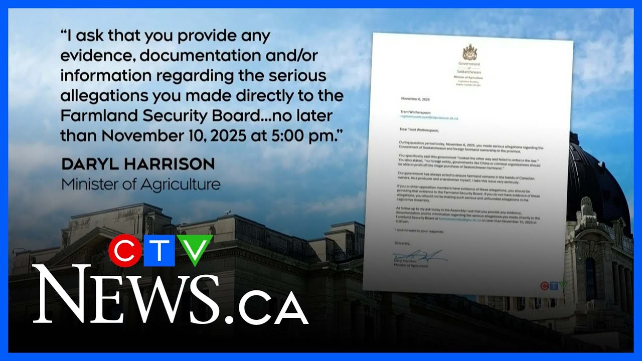 Sask. agriculture minister challenges NDP to prove claims of illegal foreign farmland purchases