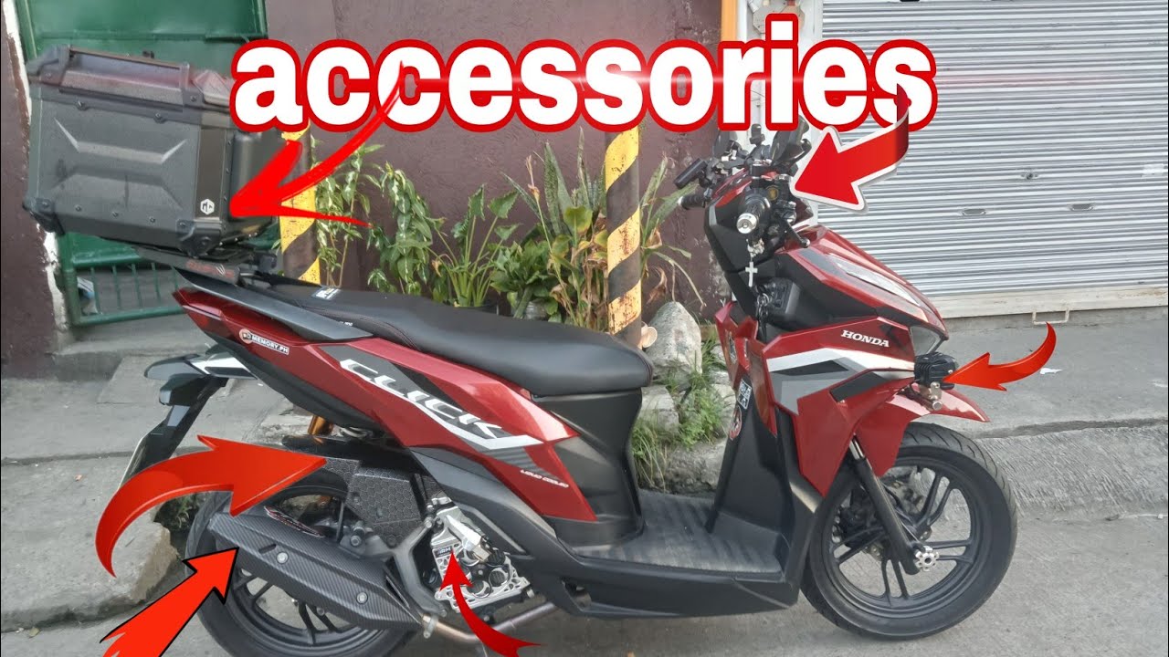 accessories done for touring set up sa honda click  125i | Fox alamat vlog