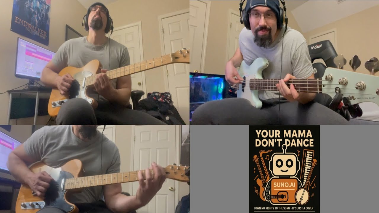 Your Mama Don’t Dance Epic Bass & Guitar Cover w/ Suno‑AI Studio Backtrack