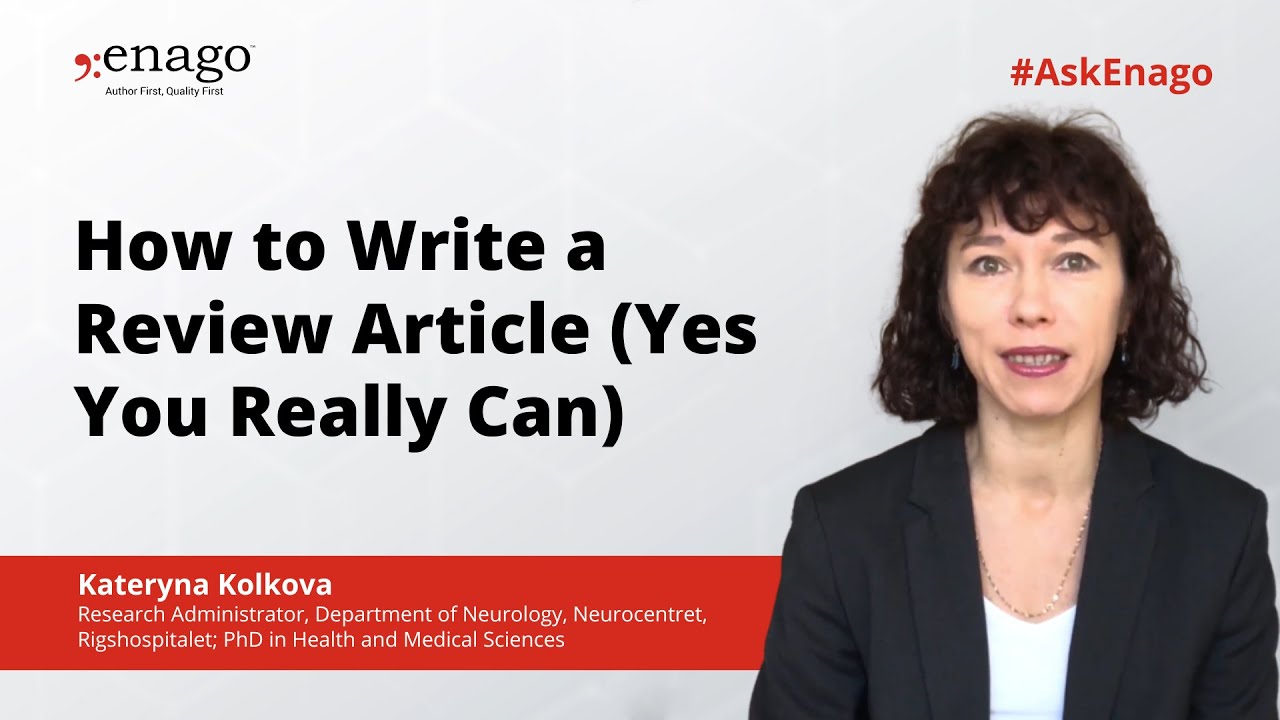 How to Write a Review Article (Yes You Really Can)
