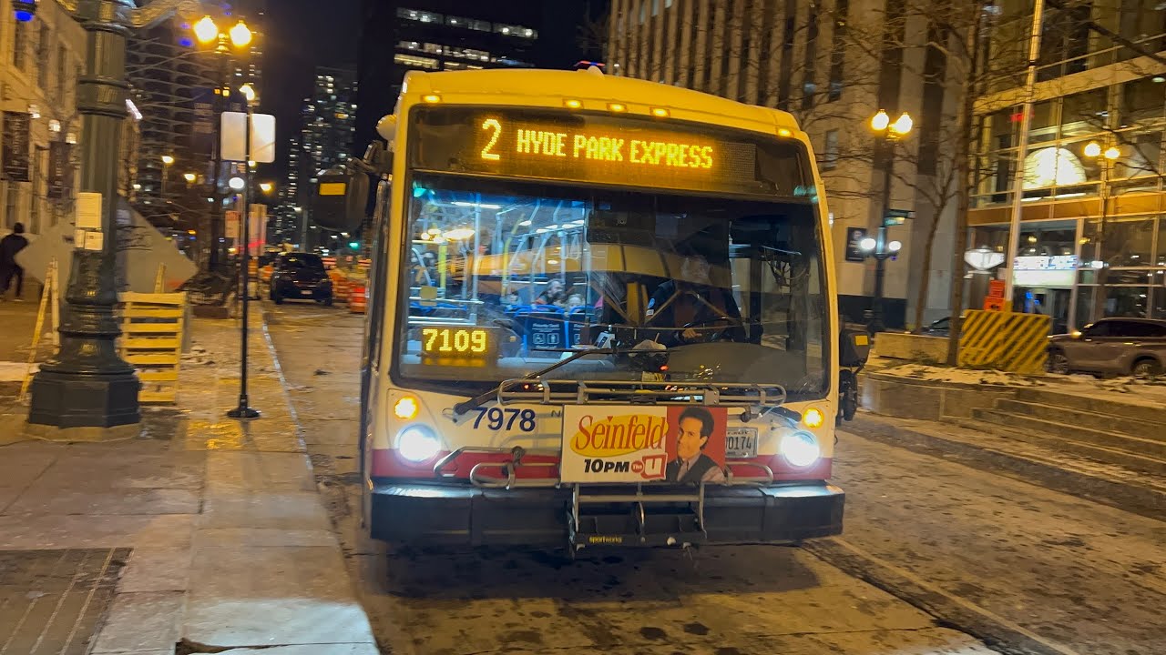 CTA Bus Ride 2 Hyde Park Express From State/Lake To 53rd Street CTA Nova Bus Lfs 2014 #7918