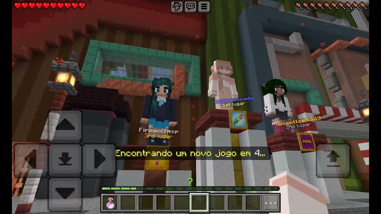 Chocolate quente e barco - Build Battle no servidor do The Hive