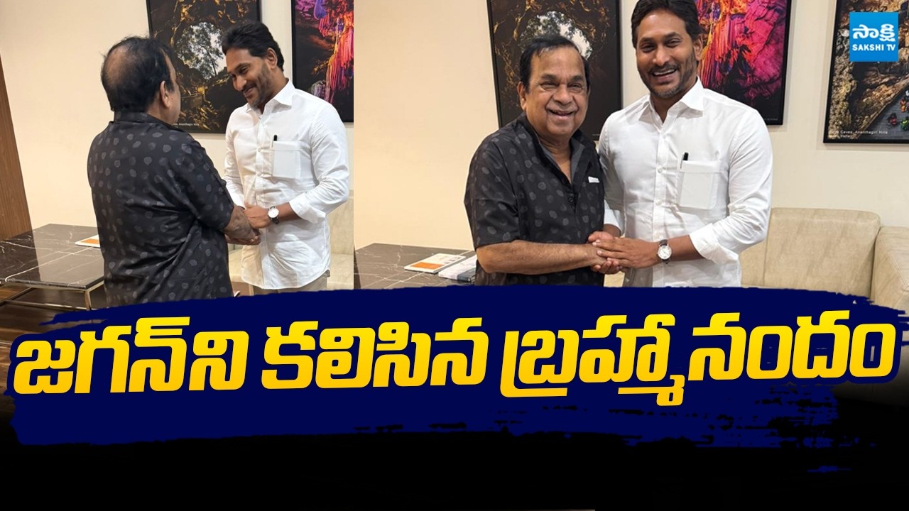 Ys Jagan and Brahmanandam Exclusive Visuals at Vijayawada Airport @SakshiTVLIVE