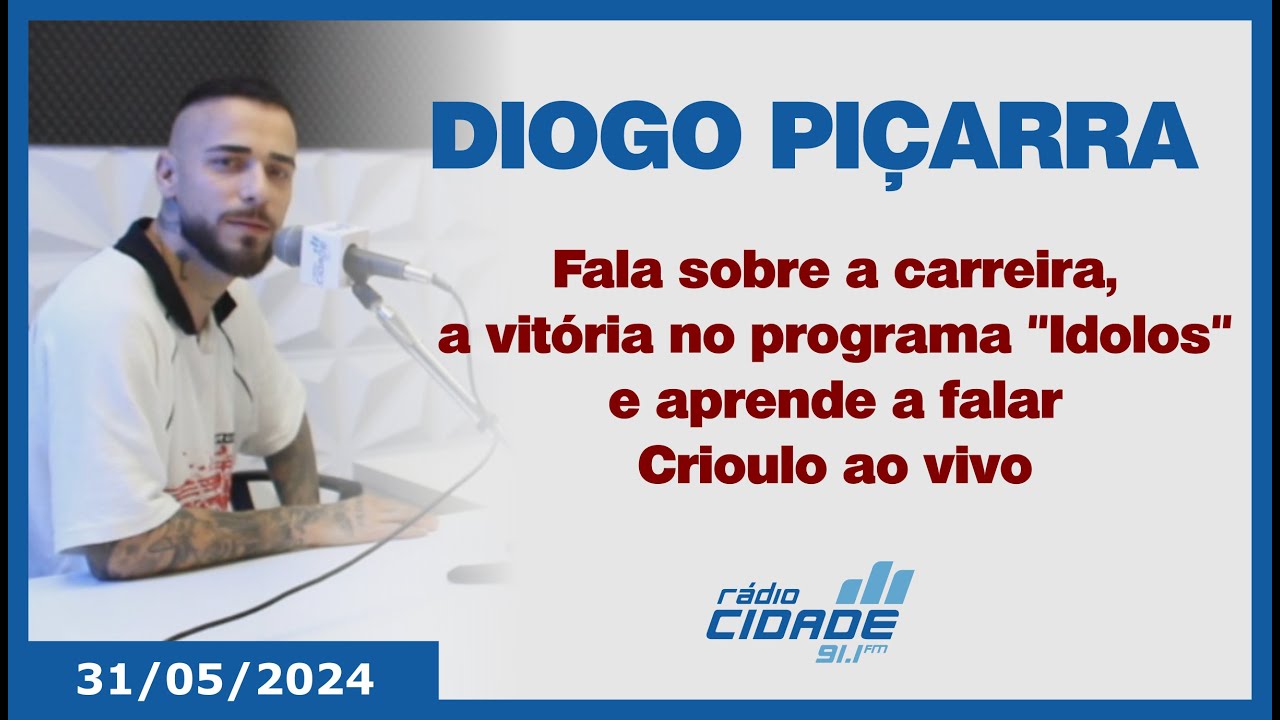 DIOGO PIÇARRA aprende a falar Crioulo ao vivo - 31/05/24