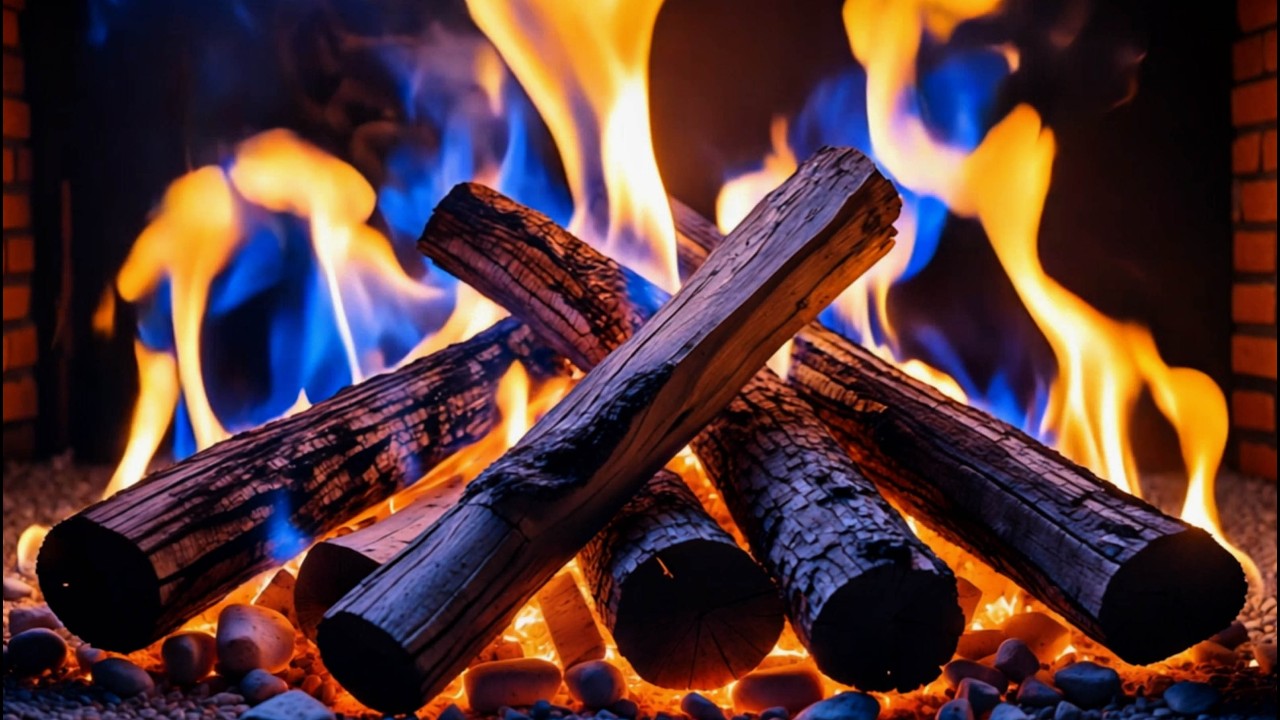 10 Hours Cozy Fireplace 🔥 Relaxing Crackling Fire Sounds for Sleep & Study Focus