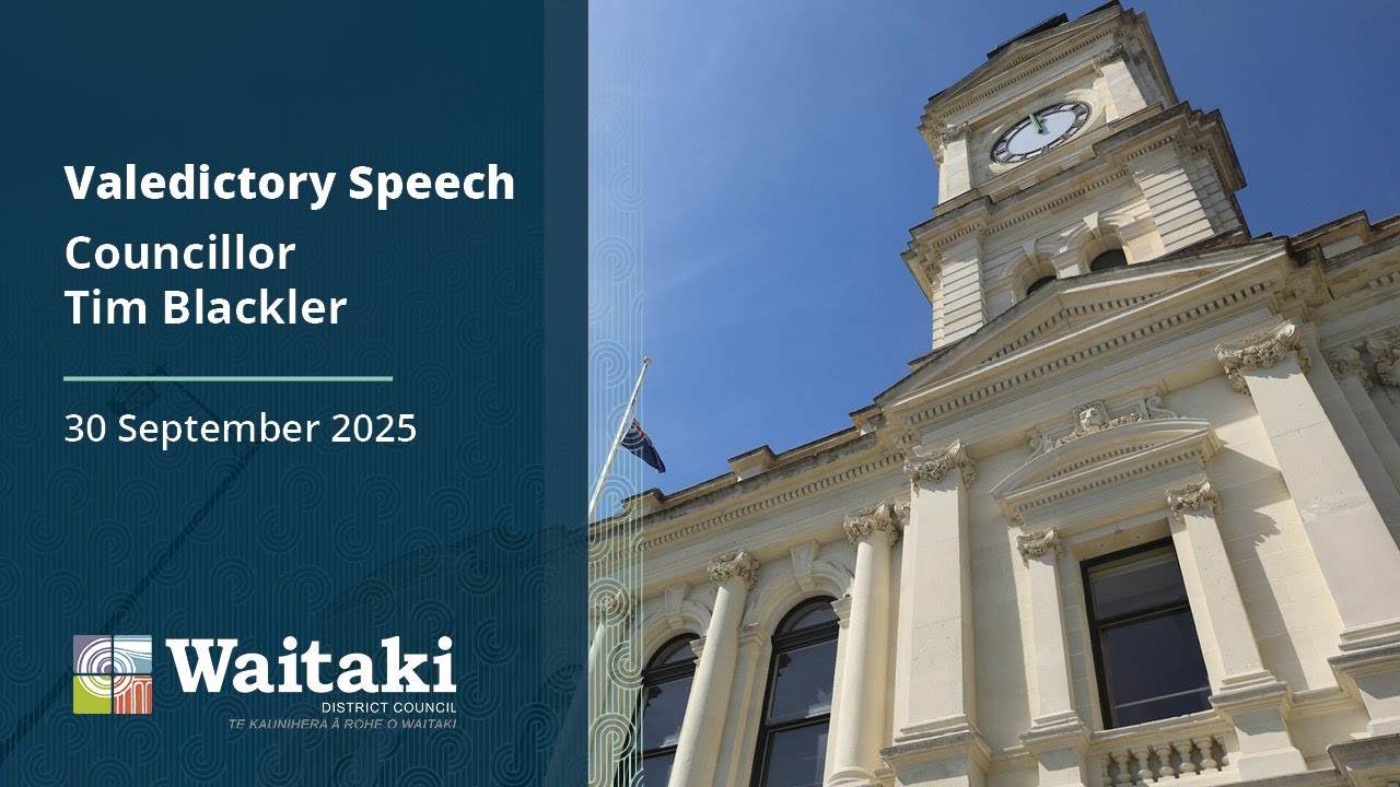 Councillor Tim Blackler - Valedictory Speech - 30 September 2025