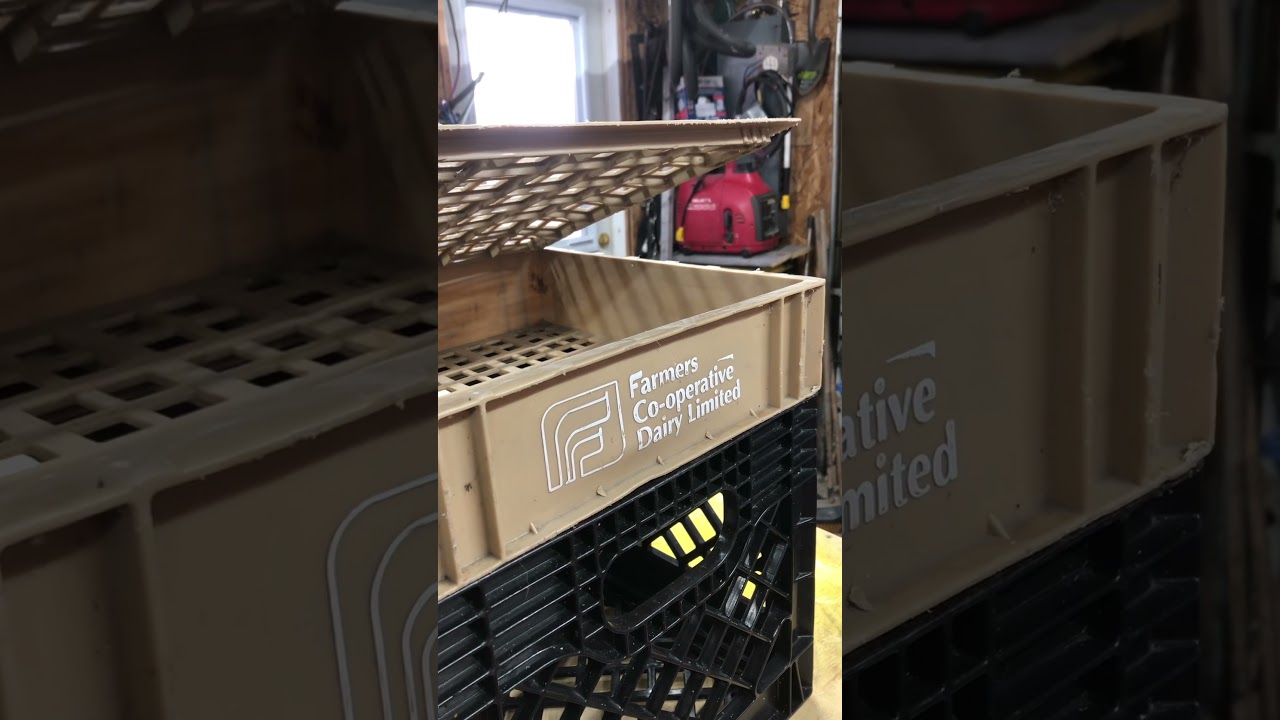 Homemade ATV cargo box from milk crates
